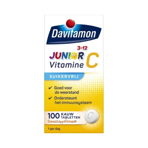 Davitamon Junior 3+ Sinaasap.Vit C Kauwtabletten 100 stuks  | BENU Shop