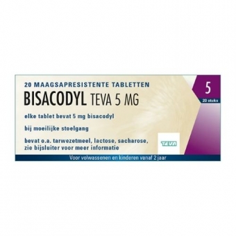 Teva Bisacodyl 5mg Tabletten 20 stuks