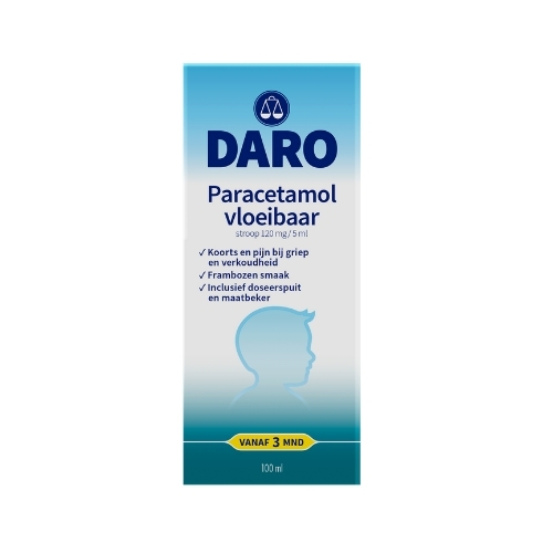Daro Paracetamol Vloeibaar 120mg/ml Stroop 100ml