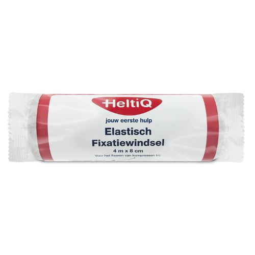 HeltiQ Elastisch Fixatiewindsel 4 m x 8 cm Folie 1 stuk