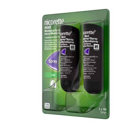 Nicorette Mint Nicotine 1mg Duo Mondspray 2 x 150ml