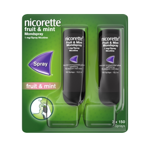 Nicorette mondspray BERRY & MINT 1MG duo spray 150ml