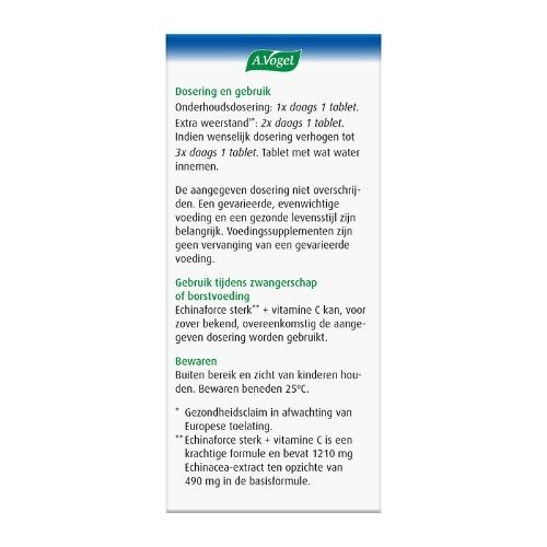 A.Vogel Echinaforce Sterk + Vitamine C Tabletten 45 stuks