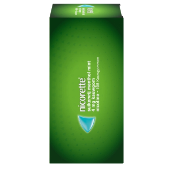 Nicorette Methol Mint Nicotine 4mg Kauwgoms 105 stuks